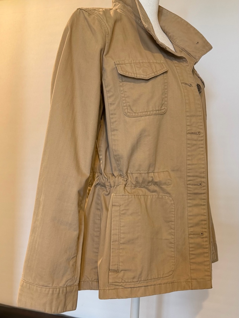 Talbots Khaki Field Jacket with Button Front - Picture 2 of 11